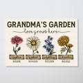 Grandma¡®s Garden Love Grows Here Vintage Birth Month Flower Personalized Poster