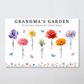 Grandma's Garden Planting Seeds Of Greatness, Birth Month Flower Personalized Poster, Christmas Gift For Grandma