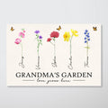 Grandma¡®s Garden Love Grows Here Watercolor Birth Month Flower Gift For Grandma Mom Personalized Poster